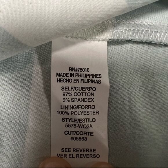 Jodi Kristopher Green White Striped Dress Size 11 - Picture 6 of 11